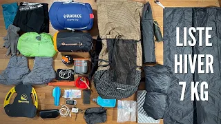 Le CONTENU de mon sac pour un bivouac HIVERNAL | 7 kg