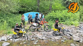 Riding Dirt Bikes To Secret Camping Site on the Creek!