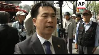 SKorean Foreign Ministry briefing and anti-NKorean demo in Seoul