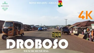 Droboso Drive Tour in the Wenchi Municipal Bono Region of Ghana 4K     #droboso #wenchi #ghana