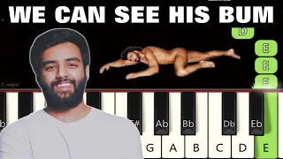 We Can See His Bum 🍑 | Yashraj Mukhate | Piano tutorial | Piano Notes | Piano Online #pianotimepass