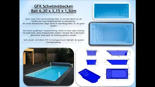 GfK Fertig Schwimmbecken, Fertigpool, Einbaubecken, GFK Pool, Katalog Pool Profi Eu GmbH Film