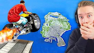 MOTORS Over De HELE MAP Springen In GTA 5! (Mods)