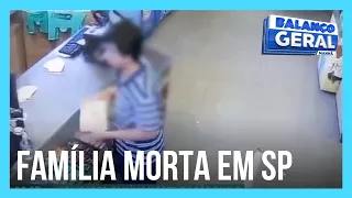 Câmeras flagram jovem em padaria após matar pai, mãe e irmã