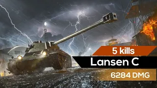 Lansen C, 6284 DMG snd 5 kills on Rockfield #wotblitz #wot #replay