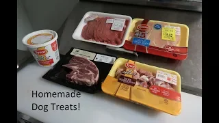Healthy & Easy Homemade Dog Treats!  Dehydrated Meats!