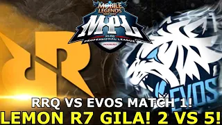 RRQ VS EVOS MPL MATCH 1 ! EL CLASSICO LEMON R7 MENGGILA! 2 VS 5 DIBANTAI SEMUA COY!