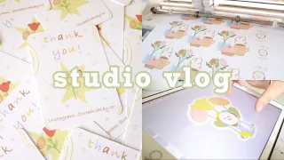 STUDIO VLOG 01 // making stickers + preparing to open a shop! 🌼