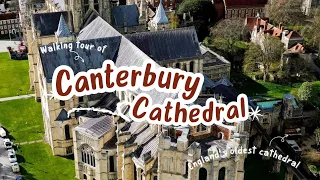 Canterbury Cathedral Walking Tour| England's oldest cathedral | Walk with me