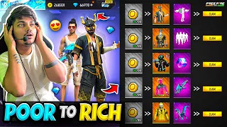 Free Fire Making My Noob POOR Id Into Pro RICH id In Just 10 Mins🥵❤️‍🔥 Rare Id -Garena Free Fire