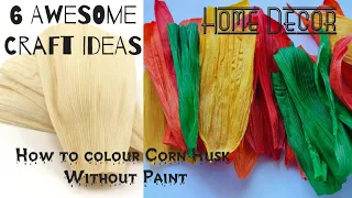 Amazing  6 Craft From  Corn Husk | Best Out Of Waste | Dry Flower Making | Home Decoration Ideas