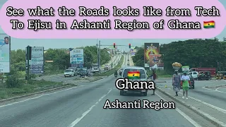 See what the roads looks like from Tech To Ejisu in Ashanti region of Ghana 🇬🇭clean Roads/watch