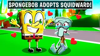 SpongeBob Adopts Squidward in BrookHaven RP🏡!