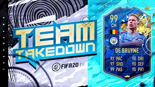 99 RATED TOTS KEVIN DE BRUYNE!!! Fifa 20 Team Takedown