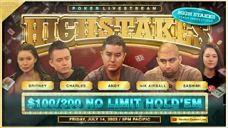 SUPER HIGH STAKES $100/200/400 w/ Andy, Nik Airball, Charles, Britney, Sashimi, Henry & Peter