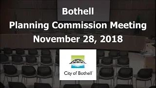 November 28, 2018 Bothell Planning Commission Meeting