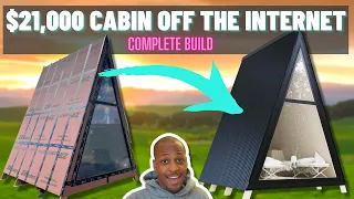 I BUILT A TINY A-FRAME CABIN IN 7 DAYS | Complete Build | Den Outdoors A-frame cabin kit off-grid