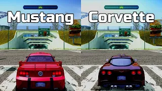 NFS Most Wanted: Ford Mustang GT vs Chevrolet Corvette C6 - Drag Race