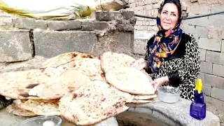Cooking 100 breads in 30 minutes by a village woman |tandoori |Lavash|#bread #iranian_bread #cooking