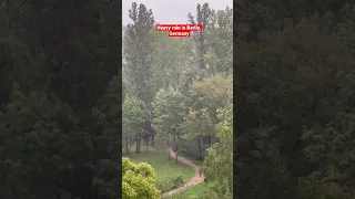 Heavy rain in Berlin, Germany