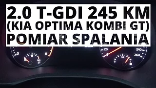 Kia Optima Kombi GT 2.0 T-GDI 245 KM (AT) - pomiar zużycia paliwa