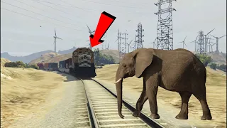 Angry Elephant vs Train | Impatient Elephant Disobeys Railway Rules