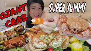 GIANT HAIRY CRAB w/ SHRIMP SCALLOPS etc MUKBANG . Special COLLABORATION @Bisaya Studio