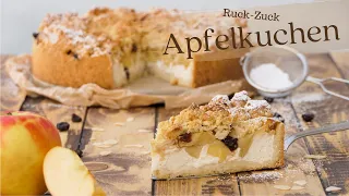 in NUR 20 Minuten im Ofen | Ruck-Zuck Apfelkuchen