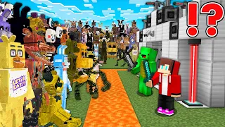 JJ and Mikey vs 10.000 FNAF Super Secure Base in Minecraft (Maizen JJ Mikey)