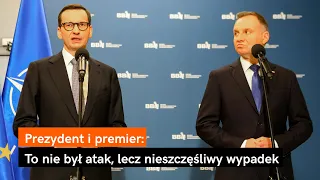 Duda o wybuchu w Przewodowie: Rakieta nie była wymierzona w Polskę, był to nieszczęśliwy wypadek