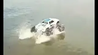 Traxxas X-Maxx 8s RC Car Water Skipping