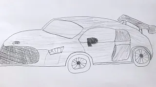 Drawing An Audi R8 (Time lapse)