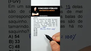 PORCENTAGEM: CONCURSO PÚBLICO.      #shortssprintbrasil #matemáticabásica