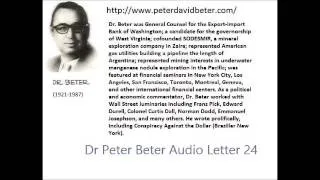 Dr. Peter David Beter - Audio Letter 24: Babylon; America; Water Weapon - May 28, 1977