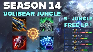 HOW TO HARD CARRY WITH S+ VOLIBEAR JUNGLE IN SEASON 14 | League of Legends - Gameplay Guide
