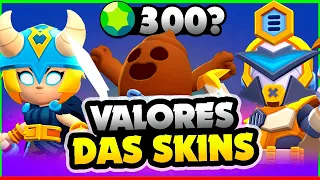 REVELEI OS VALORES DAS SKINS DA ATUALIZAÇÃO *(MEUS PALPITES!)* #brawlstars #sandsoftime