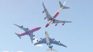 Three Airplanes Almost Crash  Into Each Other In Air  | GTA 5