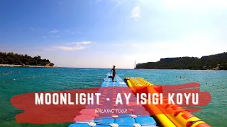 Kemer Ay Işığı Plajı Yürüyüş Turu Antalya, 4K. #WalkTurkey #VisitTurkey