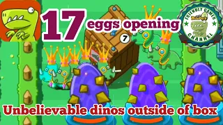 Crazy dino park  Unbelievable styracosaurus  box opening and 17 eggs opening