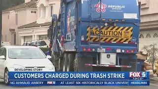 Customers Charged During Trash Strike