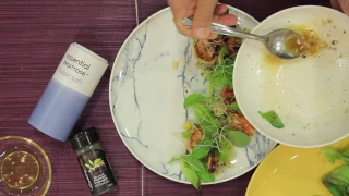 How to make grilled prawn quinoa salad with Cooking Guru Chef Ian Kittichai.