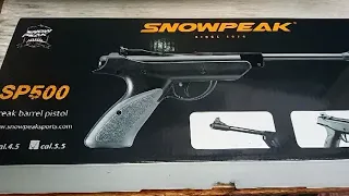 Plinking with Snow Peak SP500 break barrel pistol .22