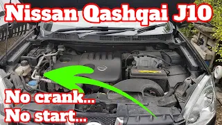 Nissan Qashqai J10 1.5 DCI no crank no start... Fault finding and repair.