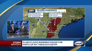 Flash flood warning issued for parts of NH through 6 p.m.