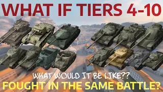 ALL TIERS 4-10 IN ONE BATTLE!?! (What would it be like??) | WOT BLITZ