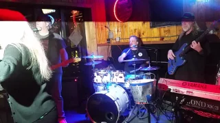 Mark drumming at Dean Germain's Blue Jam