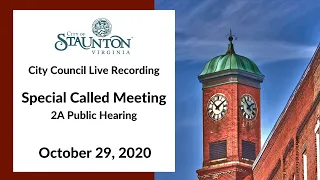 October 29, 2020 Public Hearing