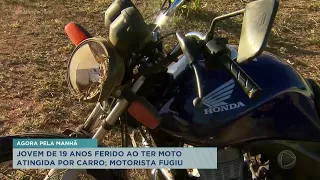 Motorista foge após acidente que deixou motociclista ferido no Jardim Paineiras, em Franca