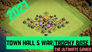 New and best Town hall 5 base link war/Trophy base(TOP 20) with link in clash of clan - coc TH5 2021