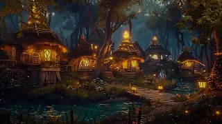 Magical Night in Fairy Town - Into a Mystical Forest - Mystical atmosphere, calming nature sounds